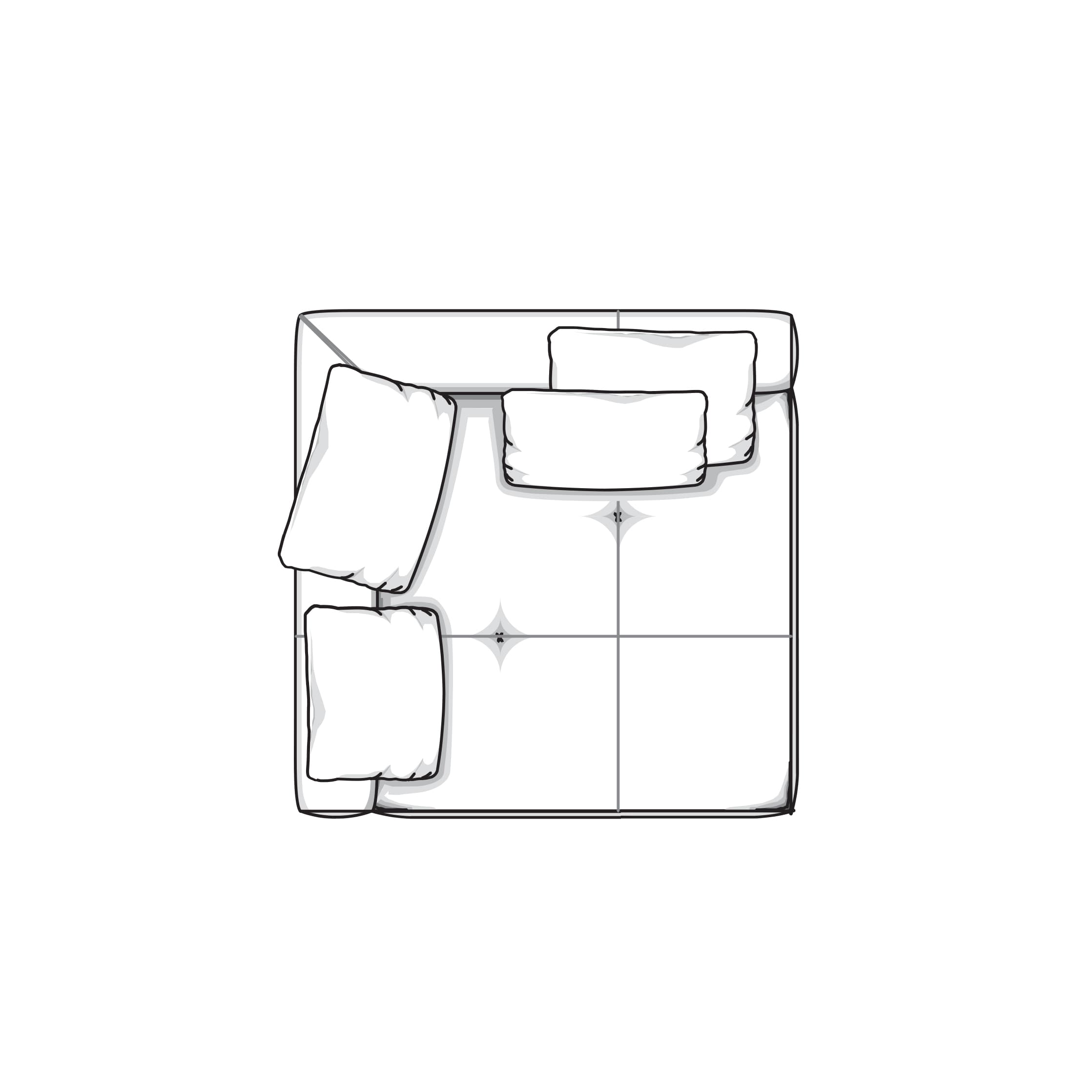 مبل کنج استراحت چپ 157× 157 تولیکا مدل کانری