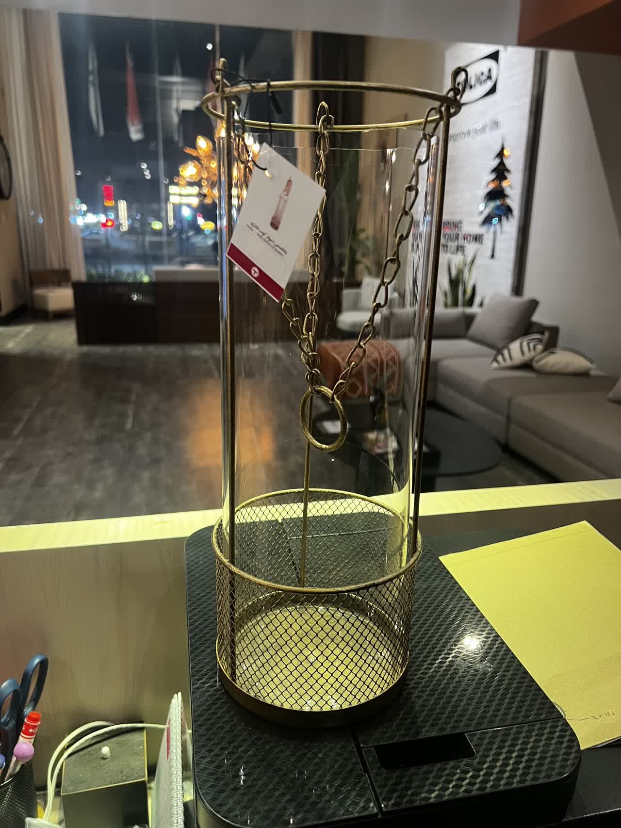 جاشمعی دیوارکوب فلزی تولیکا