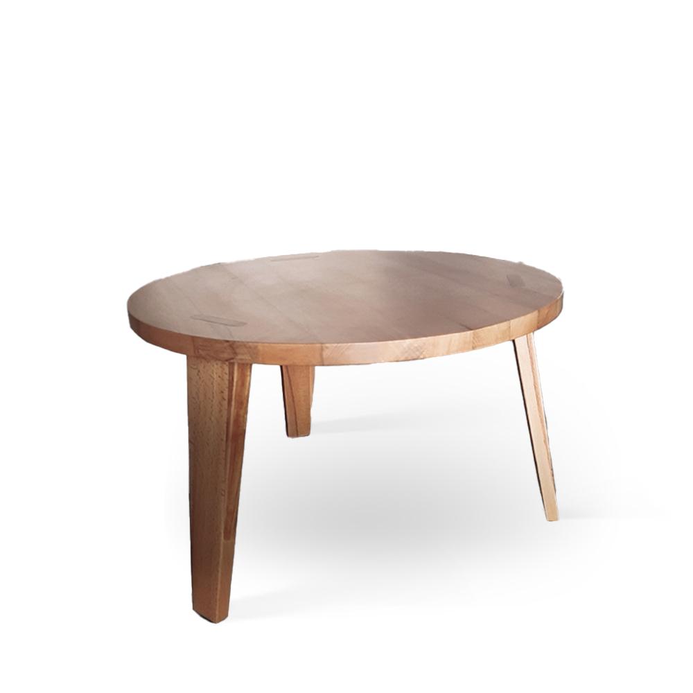 میز جلومبلی کوچک تاکاشی گردویی با پتینه سفید