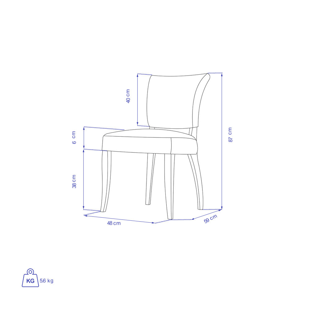 صندلی نهارخوری میهمان تولیکا مدل ورتا