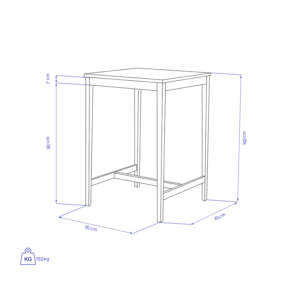 میز بار تولیکا مدل چیترا