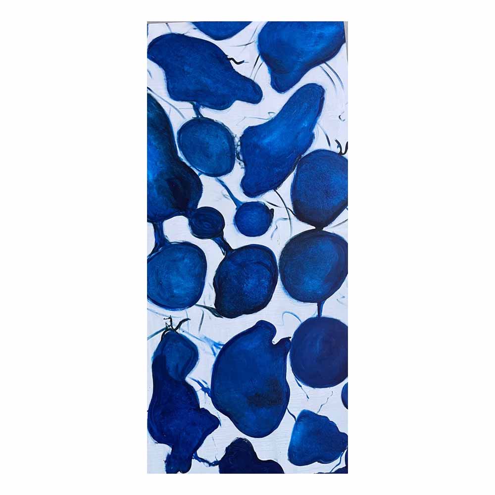 تابلو نقاشی 100×200 قطره های آبی تولیکا
