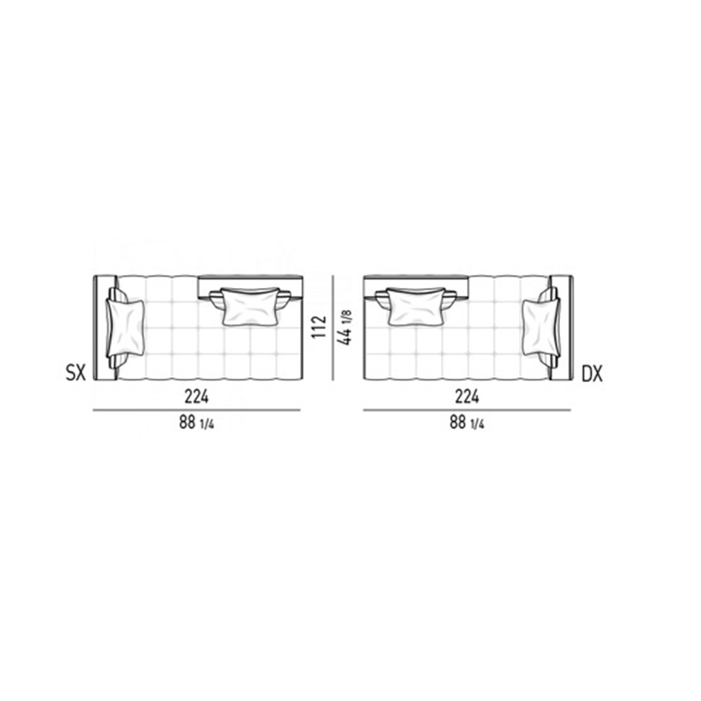 Lawrence Open right 112*224 sofa
