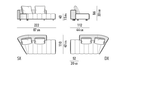 GOODMAN 222 LEFT SOFA BY TOLICA