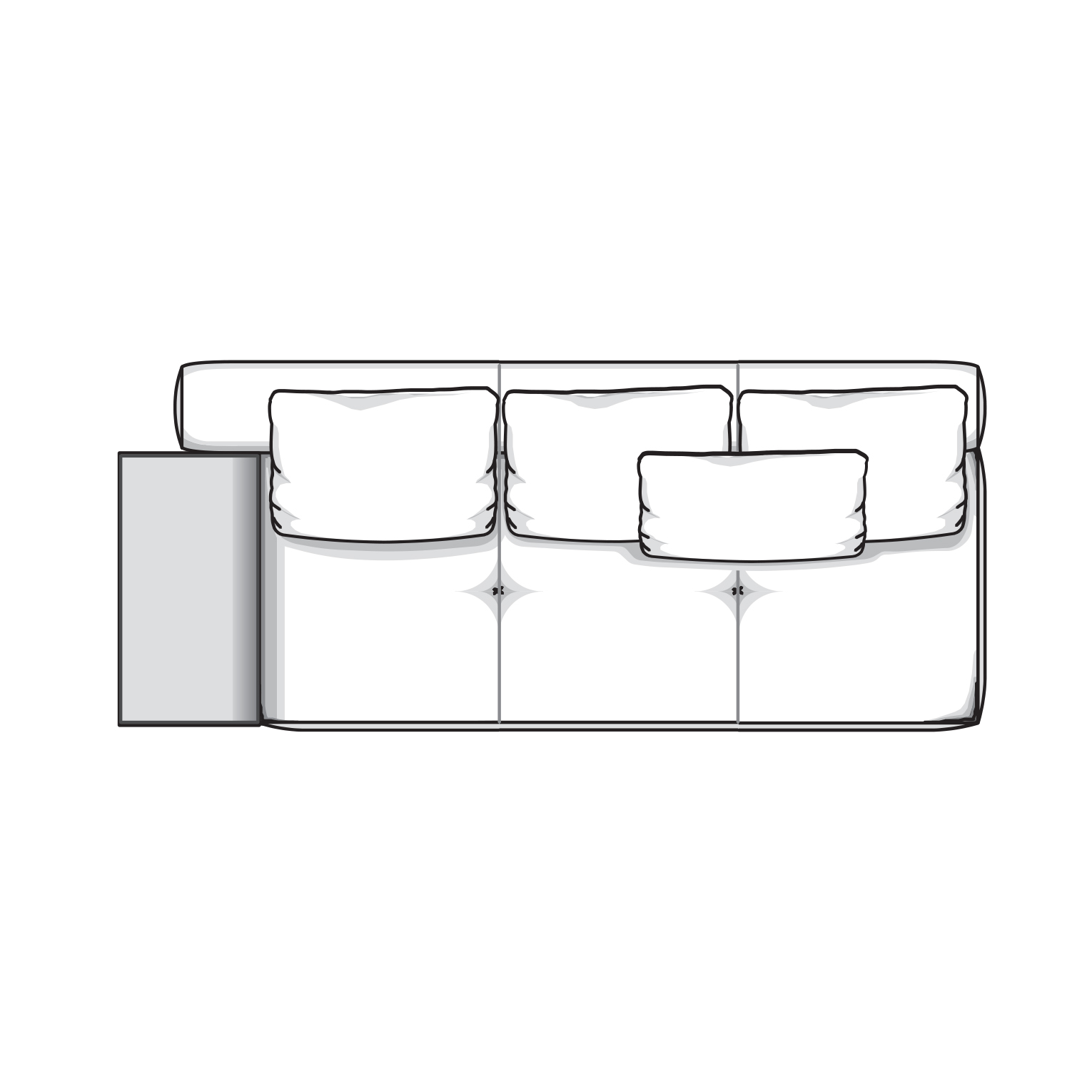 Connery 246 attached sofa by tolica