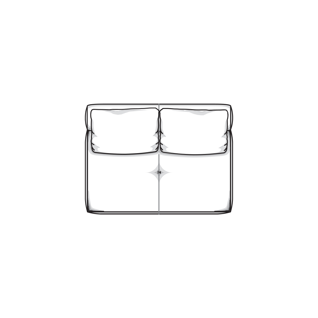Connery Attached sofa 140 by tolica