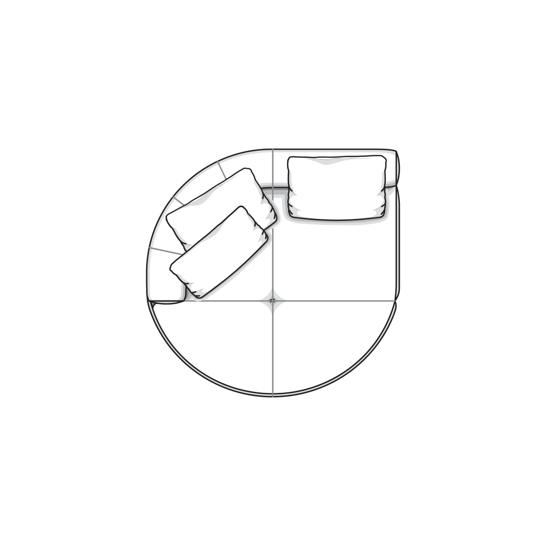 CONNERY ROUND SOFA 165×165 BY TOLICA 